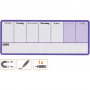 Organizator NOBO, saptamanal, magnetic, 140x36 cm, include marker si magneti, mov