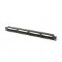 Patch panel 19 24-port, 5e, U / UTP, 1U, black (complete)