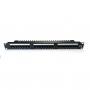 Patch panel 19 24 porty, kat.5e, U/UTP, 1U, wspornik kablowy, czarny (kompletny)