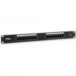 Patchpanel 16x RJ45 Cat5e 19 1HE neprotejat Negru