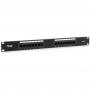 Patchpanel 16x RJ45 Cat5e 19 1HE neprotejat Negru