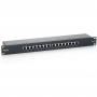 Patchpanel 16x RJ45 Cat6 19 1HE Negru