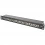 Patchpanel 1HE 24-Port Cat6a ecranat Negru