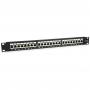 Patchpanel 24x RJ45 Cat6A 19 1HE Negru