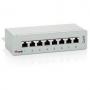 Patchpanel 8x RJ45 Cat6 10 TiNegrugehäuse