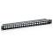Patchpanel Cat6 neprotejat 24x Keystone Negru
