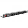 PDU RACK POWER STRIP (1U,10A,7X 230V,2M)