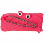 Penar cu fermoar, Grillz Monster - roz cu dinti argintii
