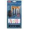 Pensula DERWENT Professional, pentru pictat, 6buc/set, diverse modele pt diferite tehnici, negru