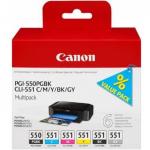 PGI-550/CLI-551 PGBK/C/M/Y/BK/GY Multi Pack