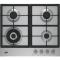 Plita incorporabila Beko HIAW64225SX, gaz, 4 arzatoare, gratar fonta, arzator wok, inox