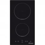 Plita incorporabila domino Candy CDH30, Vitroceramica, 2 zone de gatit, Control Touch, Timer, Negru