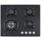 Plita incorporabila Hansa BHKS6113, 4 arzatoare, gaz, sistem de siguranta, aprindere electrica, gratare din fonta, sticla vitroceramica neagra