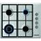 Plita incorporabila Heinner HBH-S584WI-IX, Gaz, 4 Arzatoare, Aprindere electrica, Gratar fonta, WOK, Inox