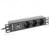 POWER STRIP 10 RACK (1U, 16A, 3X SHUKO)