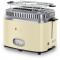Prajitor de paine Russell Hobbs Retro Vintage Cream 21682-56, 1200 W, 2 felii, Prajire rapida, Gratar pentru chifle, Crem/Inox