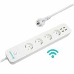 Prelungitor Smart WiFi AlecoAir G08-SP8S NEW  4 Porturi USB  4 Prize AC  Control energetic  Timer  Programare saptamanala