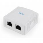 PRIZA RJ45 GEMBIRD Cat6. pt. FTP, 2 x RJ45, include kit montare, white, NCAC-2F6-01