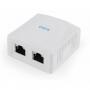 PRIZA RJ45 GEMBIRD Cat6. pt. FTP, 2 x RJ45, include kit montare, white, NCAC-2F6-01
