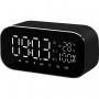 Radio ceas Akai ABTS-S2 cu BT, radio FM, carcasa aluminiu, baterie 1800 mAh, Negru