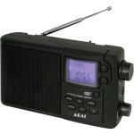 Radio FM / AM / MW / SW portabil Akai APR-2418, alimentare retea sau baterii, iesire casti, ecran LCD, alarma, Sleep, Snooze