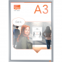 Rama pentru perete NOBO Impression Pro, aluminiu, cu clip, A3, gri