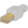 RJ45 Modular Plug, Toolless Connector, Cat5/5e/6, 22-26 AWG solid and stranded UTP cables