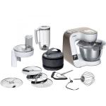 Robot de bucatarie Bosch MUM5xW20, 1000W, 7 trepte de viteza + Pulse, 3D PlanetaryMixing, Cantar integrat, 3,9 l capacitate bol, alb maro