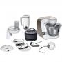 Robot de bucatarie Bosch MUM5xW20, 1000W, 7 trepte de viteza + Pulse, 3D PlanetaryMixing, Cantar integrat, 3,9 l capacitate bol, alb maro