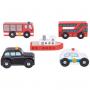 Set 5 Vehicule Din Lemn