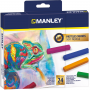 Set creta pastelata-Manley, culori variate-24 buc/cutie