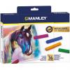 Set creta pastelata-Manley, culori variate-36 buc/cutie