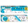 Set role autoadezive pentru colorat, 315x3550mm + 140x2440mm, Stickn - Furry Friends/Sea Life