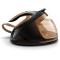 Statie de calcat Philips PerfectCare Elite Plus GC9682/80, 2700 W, Talpa T-ionicGlide, 165 g/min, Jet de abur vertical, Tehnologie OptimalTEMP, Negru/Auriu