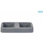 Suport plastic pentru 2 cosuri reciclare selectiva (2 x 53L), 69 x 33 x h7.5cm, PLAFOR Fit