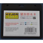 Suport PP water proof snap type, pentru carduri, 105x74mm, orizontal, 5 buc/set, KEJEA - negru