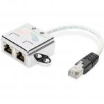 T-Adaptor RJ45 CAT5e 19cm 1xRJ45 M to 2xRJ45 F bulk