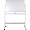 Tabla alba magnetica, dubla fata, rotativa, 120 x 180 cm, pe stand mobil, profil aluminiu, Optima