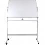 Tabla alba magnetica, dubla fata, rotativa, 120 x 180 cm, pe stand mobil, profil aluminiu, Optima