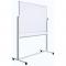 Tabla alba magnetica, dubla fata, rotativa, 90 x 120 cm, pe stand mobil, profil aluminiu, Optima