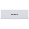 Tabla alba magnetica, triptica, 120x180cm + 2 x 90x120cm, cu 5 suprafete de scris, Optima