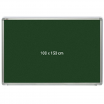 Tabla verde magnetica cu rama din aluminiu, 100 x 150 cm, pentru creta, Optima