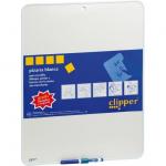 Tablita pentru scris 25.5 x 18 cm + marker, Clipper - alba