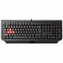 Tastatura A4Tech BLOODY Q100, cu fir, US layout,  neagra, 5 levels red light illuminated, interchang