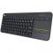 Tastatura Wireless Logitech K400 Plus Dark, Touchpad, USB, Negru