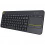 Tastatura Wireless Logitech K400 Plus Dark, Touchpad, USB, Negru