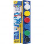 Tempera super lavabila, 6 culori x 25 ml/set, contine pensula