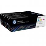 TRIPACK CMY CF371AM CARTUS TONER NR.128A 3X1,3K ORIGINAL HP LASERJET CM1415FN