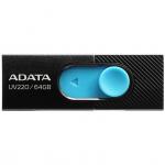 Usb Flash Drive Adata Uv220 64gb, Black/Blue Retail, Usb 2.0