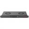 Ventilation panel horizontal 1U LCD with thermostat for cabinets, 19 inches, 2 fans, 230V, black